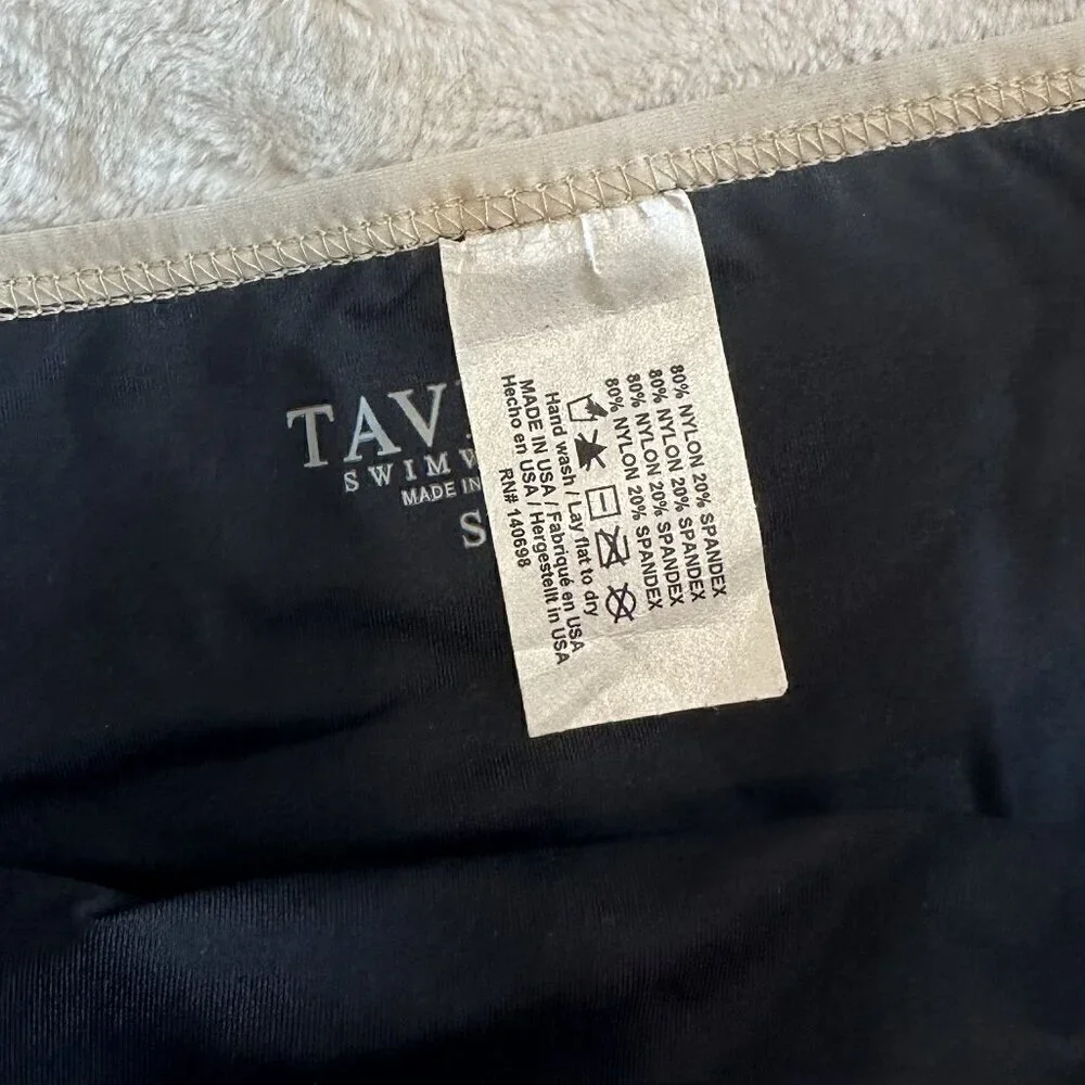 NWT Tavik Jayden Full Coverage Color Blocked Swim Bottom in Black Tapioca - Smal